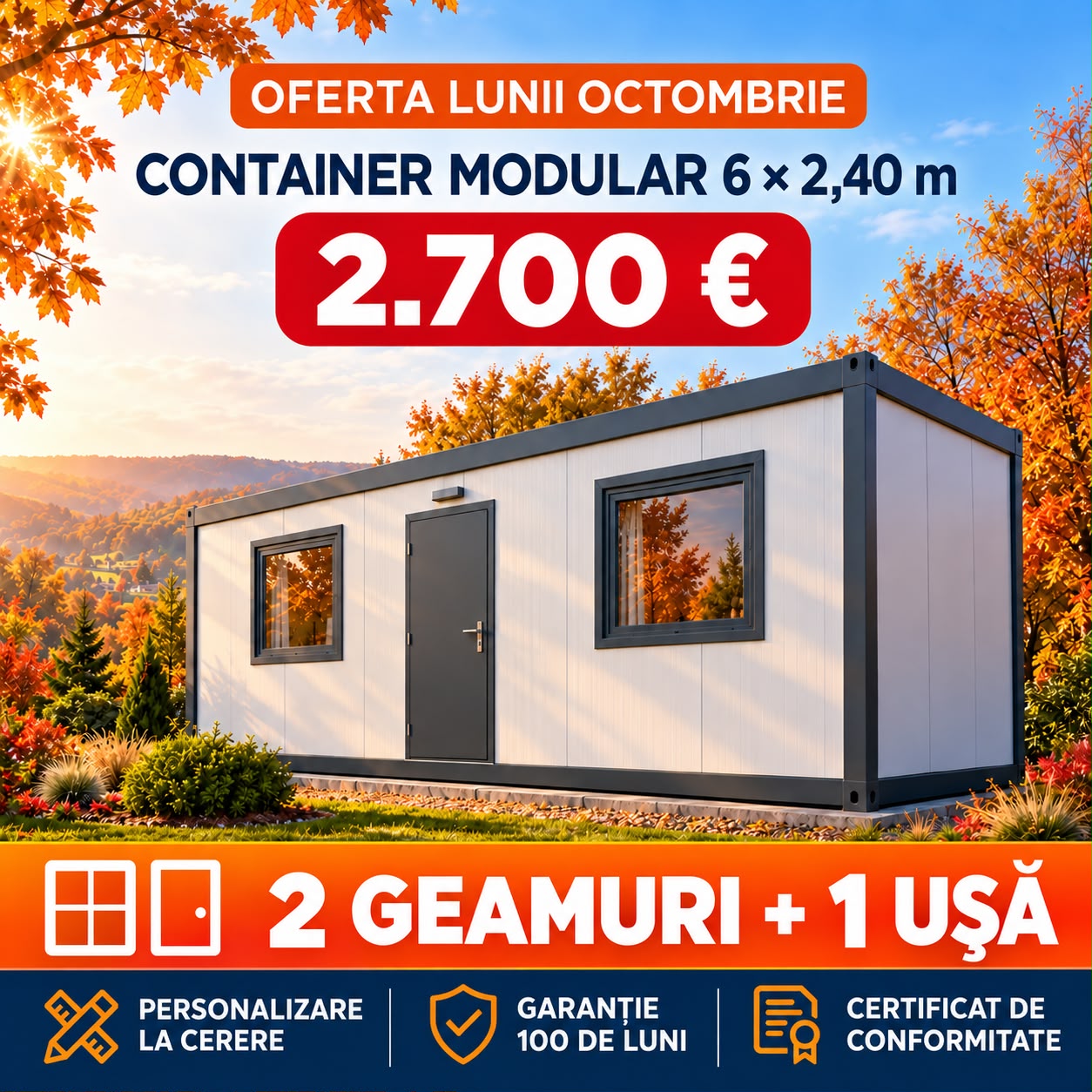 Oferta lunii - Container 6x2.4m